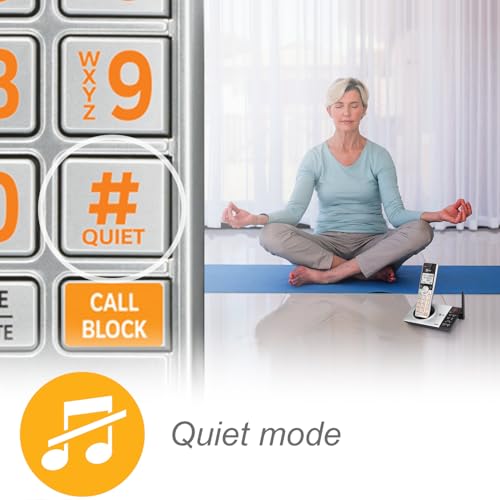 AT&T DECT 6.0 Expandable Cordless Phone with Answering System, Silver/Black with 3 Handsets