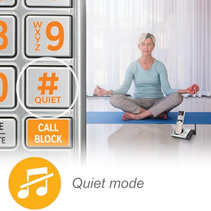 AT&T DECT 6.0 Expandable Cordless Phone with Answering System, Silver/Black with 3 Handsets