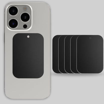 5Pcs Replacement Mount Black Metal Plates for All Magnetic Car Mounts Cell Phone Tablet Holder Stand Self-Adhesive Back Plate Rectangle