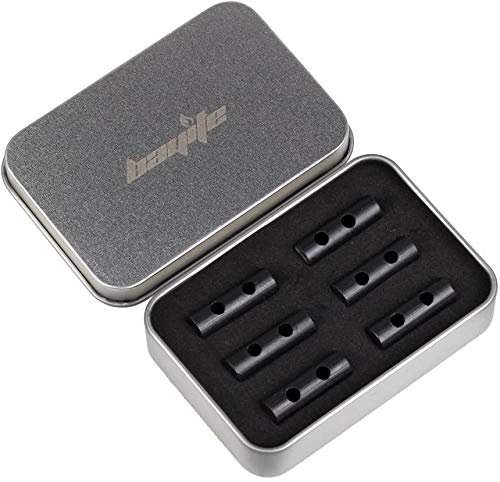 bayite Small Ferro Rod Survival Drilled Flint Fire Starter with Toggle Hole for Paracord Bracelet Necklace 1 Inch Pack of 6