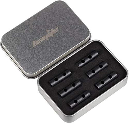 bayite Small Ferro Rod Survival Drilled Flint Fire Starter with Toggle Hole for Paracord Bracelet Necklace 1 Inch Pack of 6