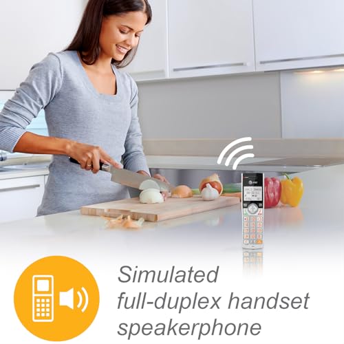 AT&T DECT 6.0 Expandable Cordless Phone with Answering System, Silver/Black with 3 Handsets