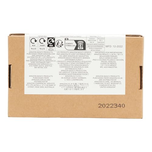 Amazon Basics Rechargeable C Cell Batteries, 4-Pack, NiMH, 5000 mAh, Recharge up to 1000x Times, Pre-Charged