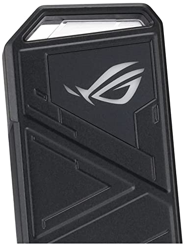 ASUS ROG STRIX Arion Aluminum Alloy M.2 NVMe SSD External Portable Enclosure Case Adapter, USB 3.2 Gen 2 Type-C (10 Gbps), USB-C to C and USB-C to A Cables, Fits PCIe 2280/2260/2242/2230 M Key/B+M Key