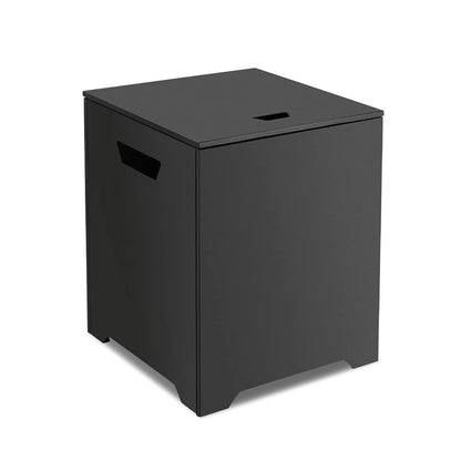 CAMPLUX Propane Tank Cover Table, 20 LB Propane Tank Storage Box, Stainless Steel 15.7” Outdoor Cylinder Hideaway Table for Gas Fire Pit and Gas Griddle, Black