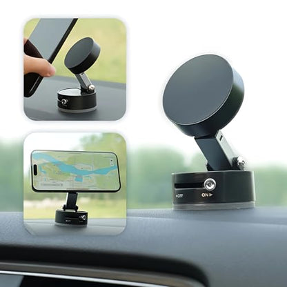 Adjustable Phone Stand with On/Off Switch, 360° Rotation, Fordable and Portable with Multipurpose Phone Holder