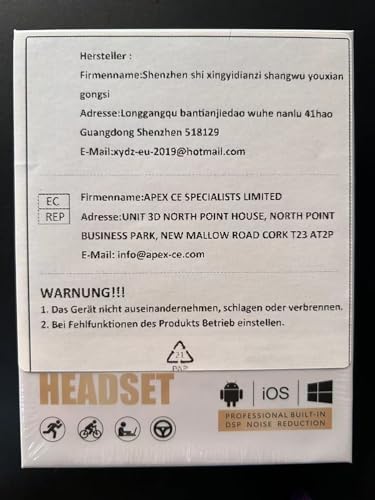 BANIGIPA Bluetooth Headset with Boom Microphone, Open Ear Headphones w/Noise Canceling Mic, Wireless Headset for Phone Laptop PC Computer, Light and Comfortable for Office Meeting Home Working-10 Hrs