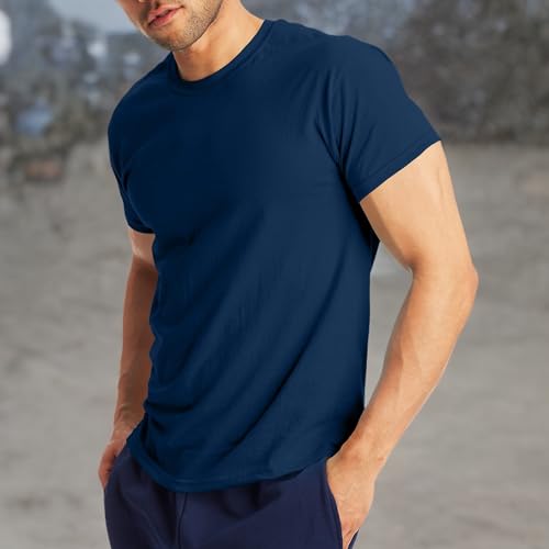 Hanes Men's 2 Pack X-Temp Performance T-Shirt, Navy, X-Large