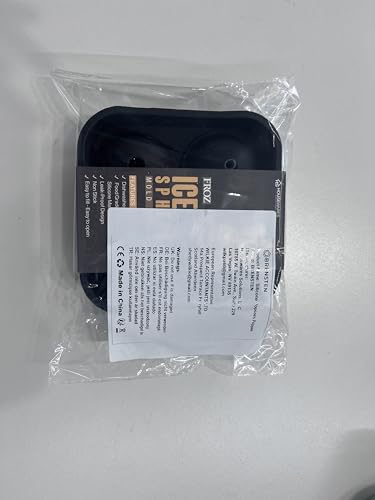 Housewares Solutions Froz Ice Ball Maker – Novelty Food-Grade Silicone Ice Mold Tray With 4 X 4.5cm Ball Capacity