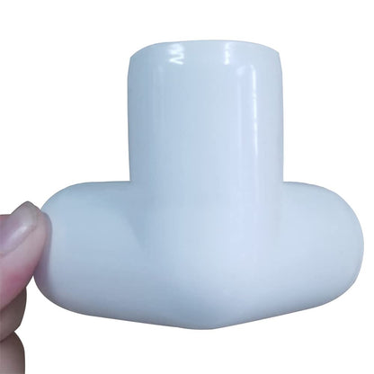 ANPTGHT 1“ Tee PVC Fitting 3 Way Elbow Connector, Furniture Grade 90 Degree Elbow Side Outlet, PVC Corner Fittings for Building Furniture Greenhouse Shed Pipe Fittings Tent Connection (Pack of 8)