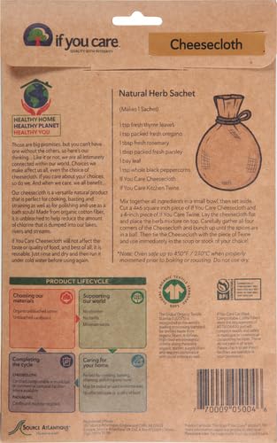 IF YOU CARE 72x36-Inch Cheesecloth, Unbleached, 2 Square Yards, 1 Count