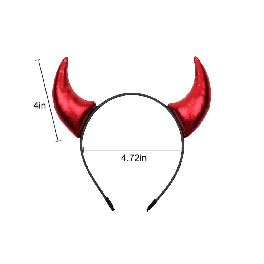 BPNHNA Red Devil Horns Headband Glitter Hairband Headpiece Halloween Dress Cosplay Costume Accessories