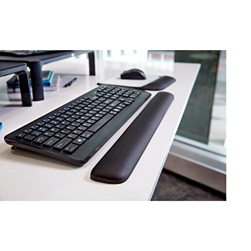 3M Gel Wrist Rest for Keyboards, Soothing 3M Gel Technology and Satin Smooth Cover for All Day Comfort and Support, Durable and Easy to Clean, 19", Black (WR85B)