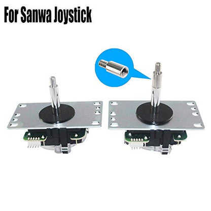 Arcity 3 Pcs Classic Arcade Joystick Shaft Extender Rod Jamma Extension for Sanwa Joystick 15mm DIY Controller Metal New