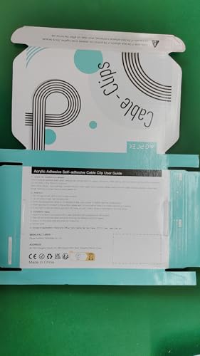 AGPTEK Ethernet Cable Clips, 100 PCS Adhesive Wire Clips, Flat Cable Holder Cord Management for Home Wall Flat Ethernet Network Cable Cord Organizer, LED Strip Attachment Wire Hook, White