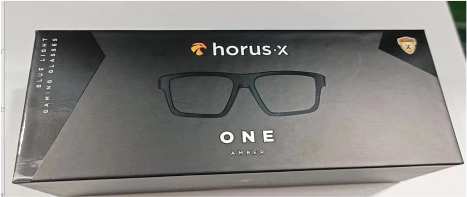 Horus X - Gaming Glasses | Blue Light Blocking Computer Screen Glasses | Anti Fatigue & Eyestrain for Men and Women | Amber