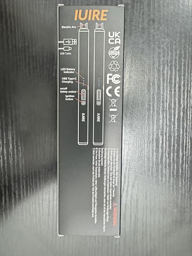 IUIRE Candle Lighters Electronic Arc Windproof Flameless USB Rechargeable Lighter (2 Pack - Black&Rose Gold)