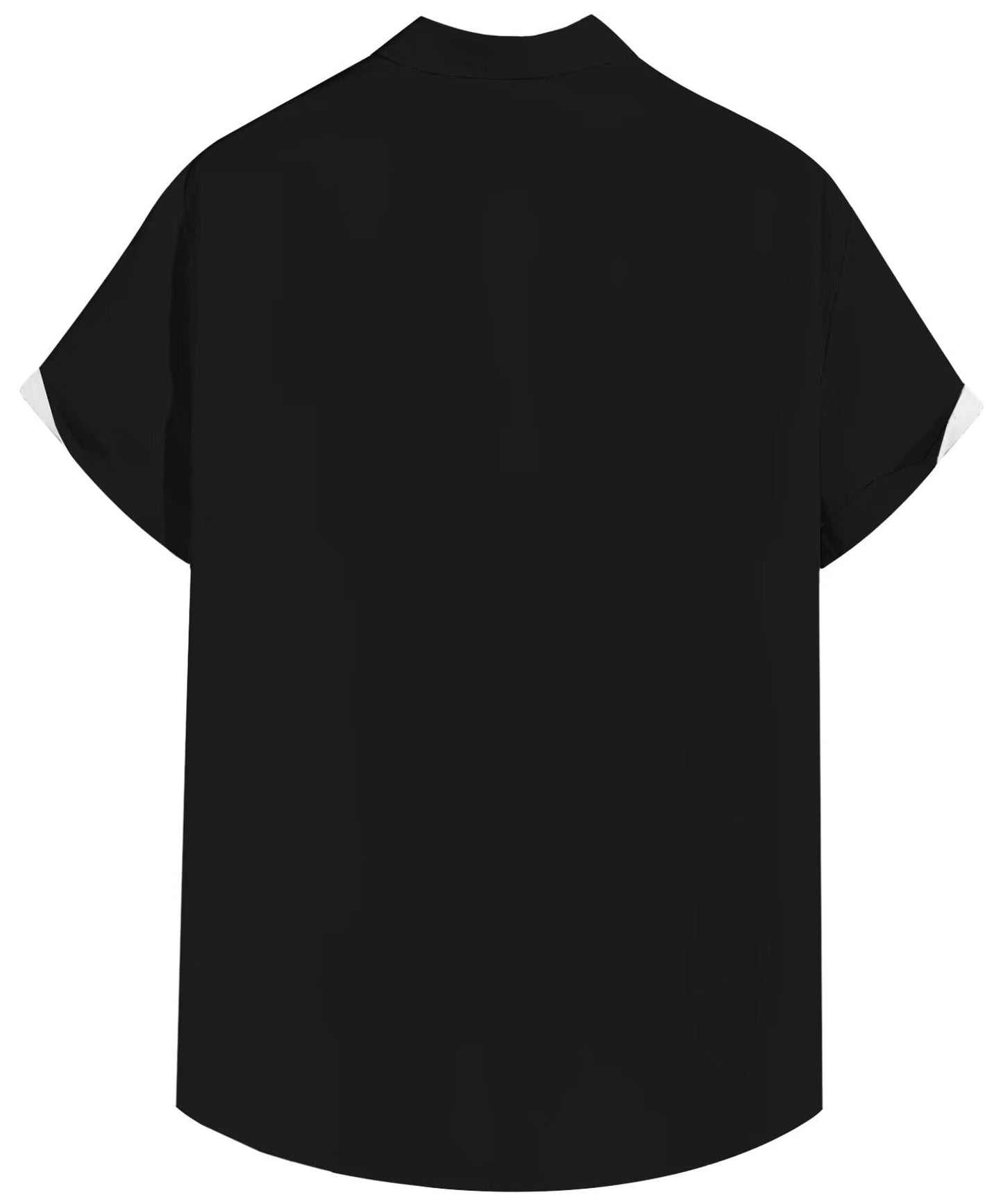 WHO IN SHOP Men's Halloween Shirts Cute Scary Horror Short Sleeve Button Up Shirt