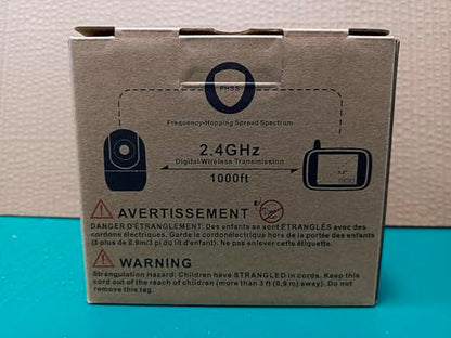 HelloBaby Baby Monitor with Remote Pan-Tilt-Zoom Camera and 3.2'' LCD Screen, Infrared Night Vision, Temperature Display, Lullaby, Two Way Audio, with Wall Mount Kit