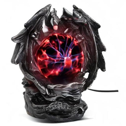 ANQIA Plasma Ball Lamp Touch Sensitive,Party Magical Electrostatic Red Color Crystal Ball for Halloween (Evil Dragon)