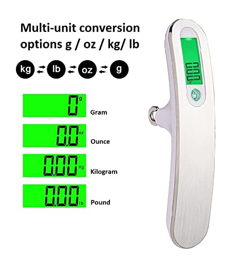 AHOSOUTLY Archery Bow Scale 110 lb/50 kg Recurve/Compound Bow Tuning Scale LCD Display g/oz/kg/lb with Backlight（Include Bandage）