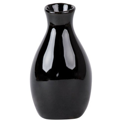 American METALCRAFT, Inc. BVJGB5, 2 1/8" Diameter x 3-7/8” High Ceramic Jug Vase, Black, 1 Count (Pack of 1)