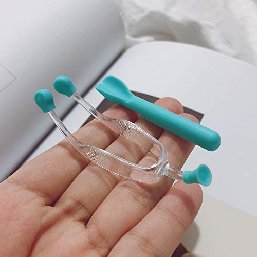 AITIME Soft Contact Lenses Remover and Insertion Tool, Contact Tweezers and Soft Silicone Scoop for Girls with Long Nails, Gift for Contact Lens New User (Green)
