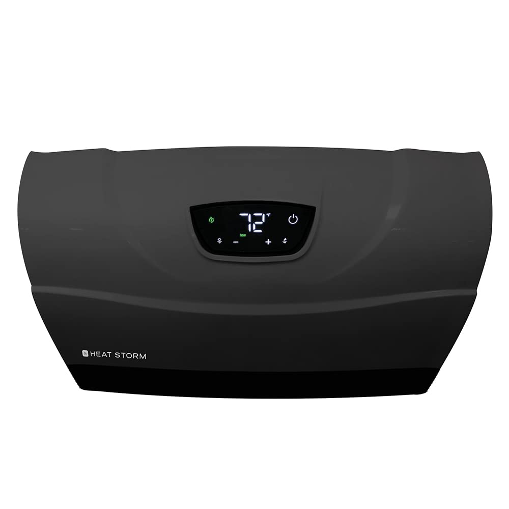 Heat Storm Phoenix HS-1500-PHX, Infrared Space Heater with Attachable Feet, Remote Control, Energy Efficient-750-1500 Watts, Gray Floor or Wall