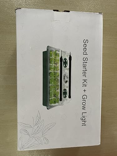 BlumWay Seed Starter Tray with Grow Light,2 Pack 80 Cells Seedling Tray Kit with Humidity Dome/Indoor Plant Starter Kit, Adjustable Brightness Plant Germination Trays