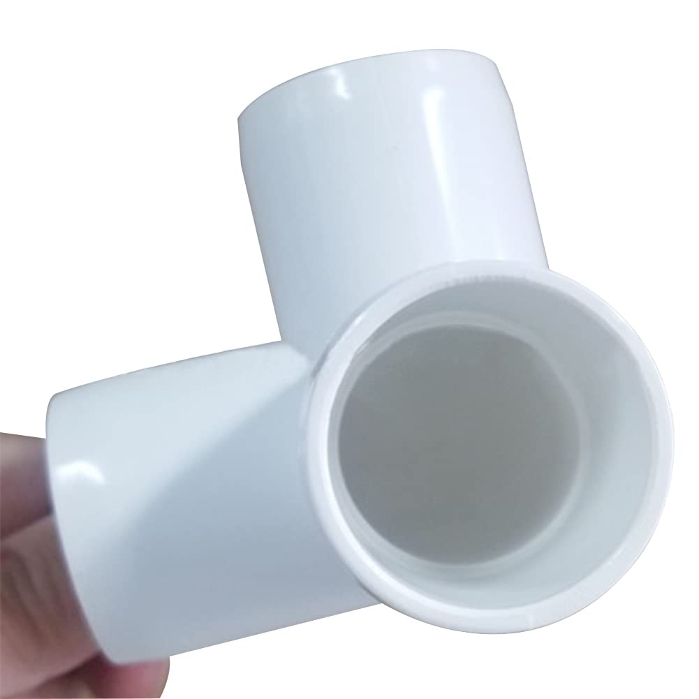 ANPTGHT 1“ Tee PVC Fitting 3 Way Elbow Connector, Furniture Grade 90 Degree Elbow Side Outlet, PVC Corner Fittings for Building Furniture Greenhouse Shed Pipe Fittings Tent Connection (Pack of 8)