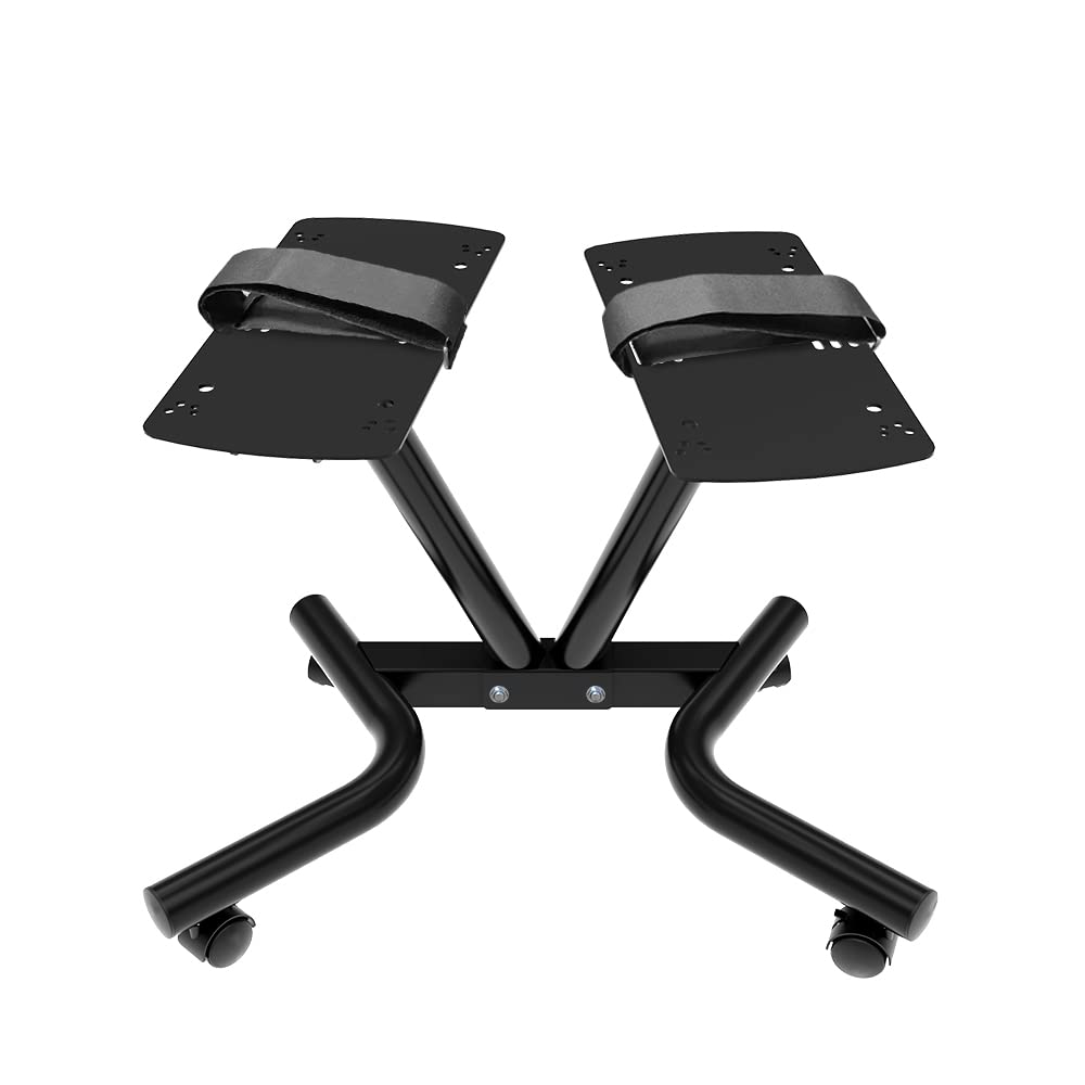 Ativafit Adjustable Dumbbell Stand Fitness Dial Dumbbell Rack with Adjustable Belt for Home Gym Set