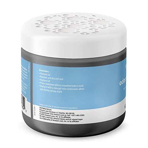 Amazon Basics Gel Odor Eliminator, Activated Charcoal, Fragrance Free, 17 Oz, Pack of 1