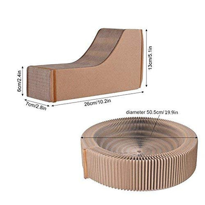 BobbyPet Cat Scratcher Lounge Bed - Collapsible Round Shape for Big cat