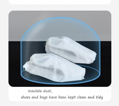 30 eco-friendly travel shoe bag storage bags, non-woven breathable dust-proof bag with rope, suitable for storing shoes and bags, isolate dust and keep shoes and bags clean and tidy. (9.8inX13.77in)
