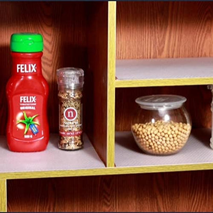 Hersvin Shelf Liners, 12in x 20ft Kitchen Drawer Mats, Non-Adhesive EVA Cupboard Protector, Cabinet Lining, Refrigerator Liner (Clear Dot)