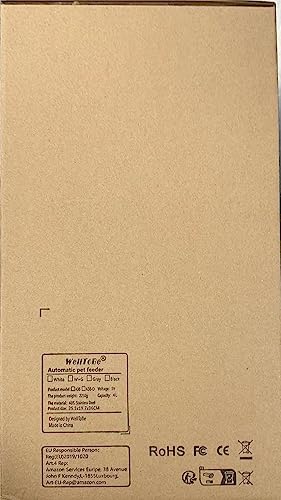 Automatic Cat Feeder, WellToBe Pet Feeder Food Dispenser for Cat & Small Dog with Two-Way Splitter and Double Bowls, up to 6 Meals with Portion Control, Voice Recorder - Battery and Plug-in Power