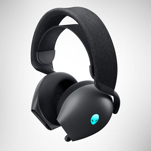 Alienware Tri-Mode Wireless Gaming Headset AW725H - Wired/Wireless, Bluetooth 5.3, Audio Output - 20 Hz, Mini-Phone (3.5mm), Battery Talk Time Up to 55 Hrs (Bluetooth), Dark Side of The Moon