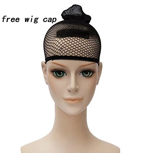 Wiggy Mermaid Unisex Silver Light Green Bald Wig Men, Short Wavy Old Man Wig Fluffy Crazy Funny Wigs + Cap for Movie Halloween Costume Party Cosplay