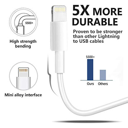4Pack [Apple MFi Certified] Charger Lightning to USB Charging Cable Cord Compatible iPhone 14/13/12/11 Pro/11/XS MAX/XR/8/7/6s Plus,iPad Pro/Air/Mini,iPod Touch
