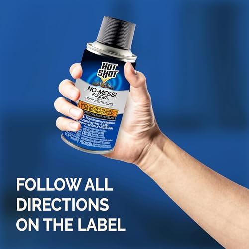 Hot Shot No-Mess! Fogger With Odor Neutralizer 3 Count-1.2 Ounce Cans, Kills Hidden Bugs, No Need To Turn Off Pilot Lights