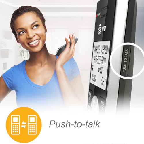 AT&T DECT 6.0 Expandable Cordless Phone with Answering System, Silver/Black with 3 Handsets