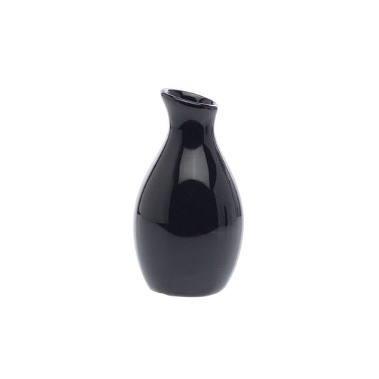 American METALCRAFT, Inc. BVJGB5, 2 1/8" Diameter x 3-7/8” High Ceramic Jug Vase, Black, 1 Count (Pack of 1)