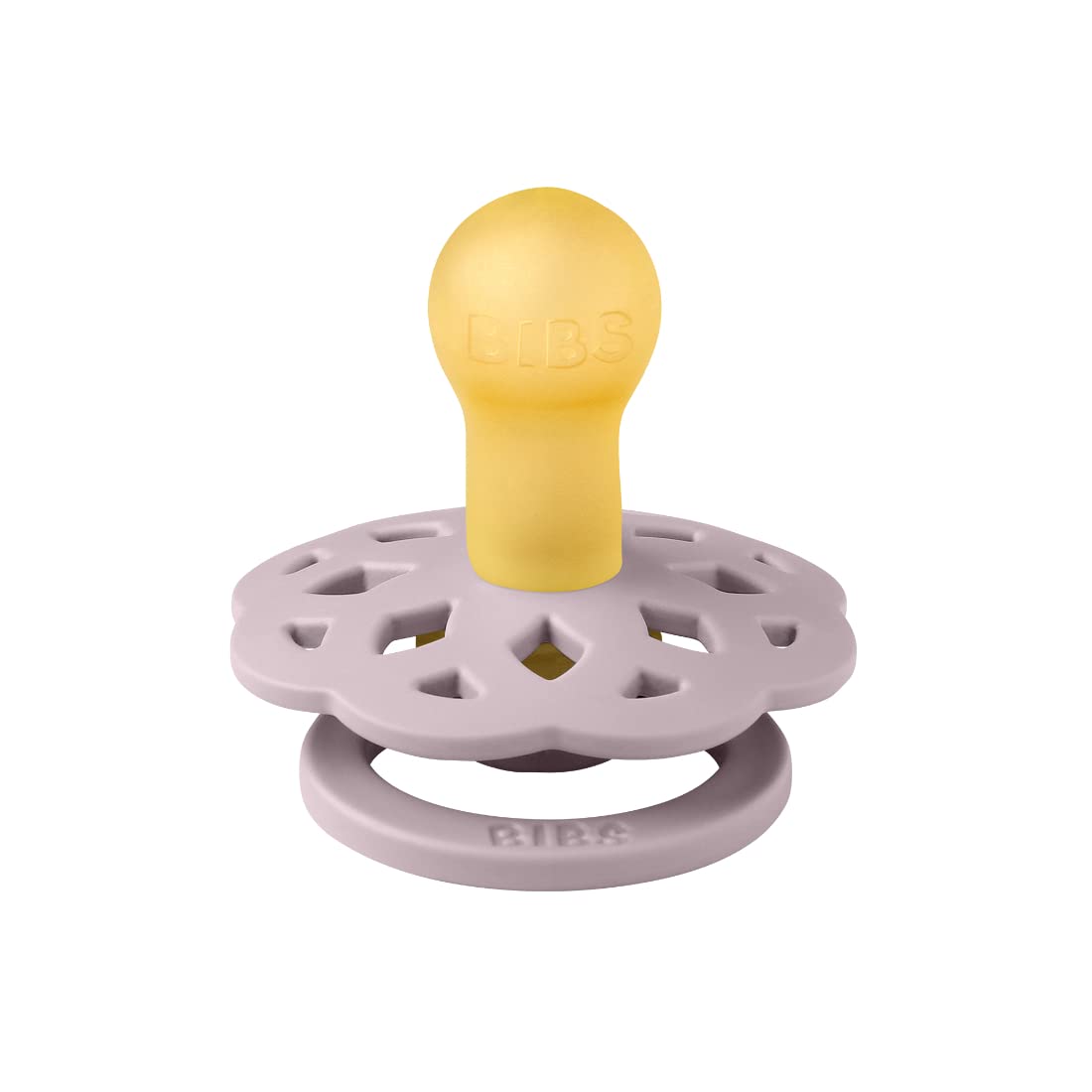 BIBS Pacifiers - Boheme Collection | BPA-Free Baby Pacifier | Made in Denmark | Set of 2 Blossom/Dusky Lilac Color Premium Soothers | Size 0-6 Months