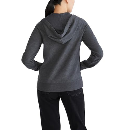 AEROPOSTALE Women's Aero Logo Full Zip Hoodie-Circle/Scripts, Light Heather Grey, Large