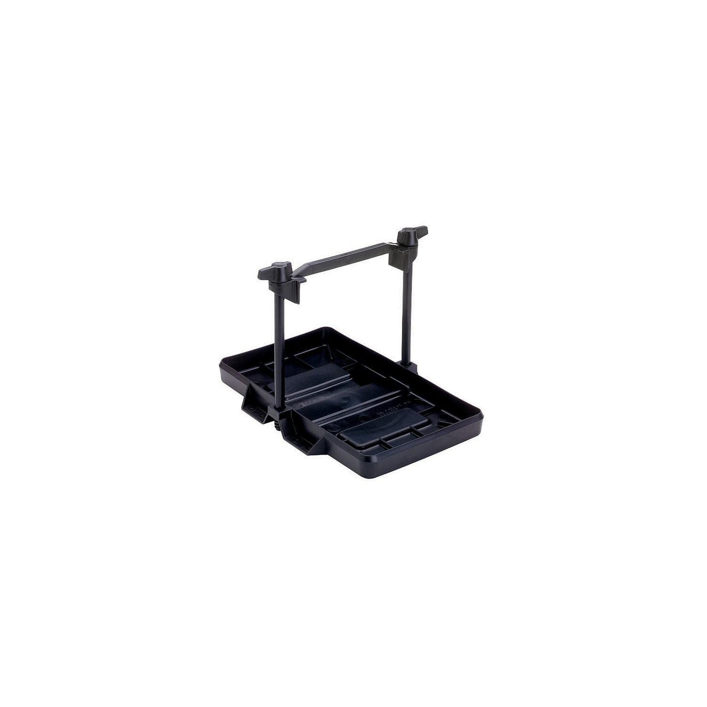 Attwood 9091-5 USCG-Approved 27 Series Adjustable Hold-Down Marine Boat Battery Tray, Black