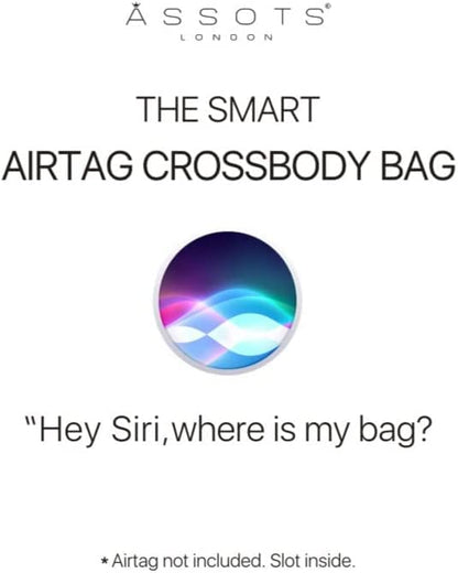 ASSOTS Smart Leather Crossbody Bag for Women – Triple Zip Crossover Purse Travel Bag Fits iPad Pro 11”