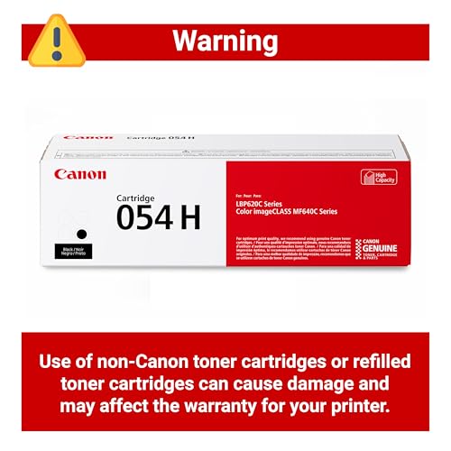Canon Genuine 054 Black Toner Cartridge High Capacity Compatible with LBP622Cdw, LBP623Cdw, MF641Cdw, MF642Cdw, MF644Cdw