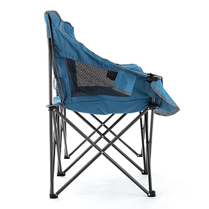 ARROWHEAD OUTDOOR Portable Folding Double Duo Camping Chair Loveseat w/ 2 Cup & Wine Glass Holder, Heavy-Duty Carrying Bag, Padded Seats & Armrests, Supports up to 500lbs, USA-Based Support