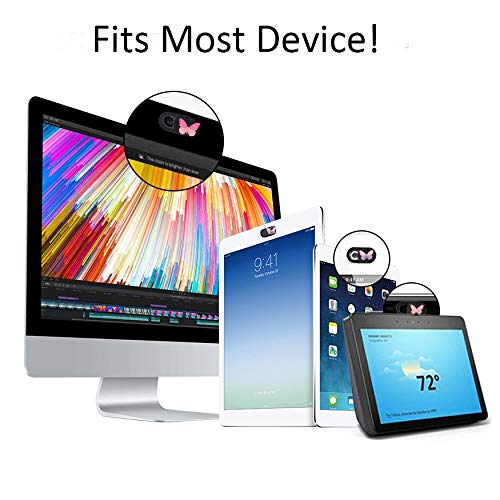 IMNEXT2U Laptop Camera Cover Slide 3 Pack Ultra Thin Slide Laptop Camera Cover for Echo Show, Smartphone, Computer, Tablet, Chromebook, PC - Butterfly