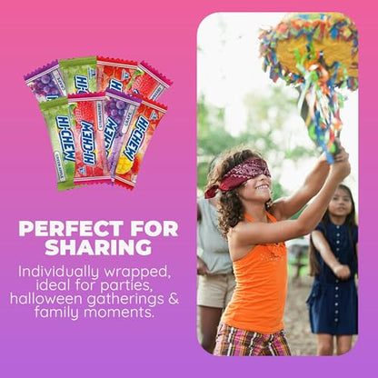 HI-CHEW Assorted Bulk Candy Bag, Green Apple Strawberry Mango Grape, Soft & Chewy Candy 2.2lb - 185+ Pieces Individually Wrapped - Made with Immensely Juicy Fruity Flavors